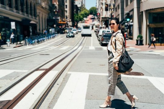 Street-style photoshoot in San Francisco Theater District